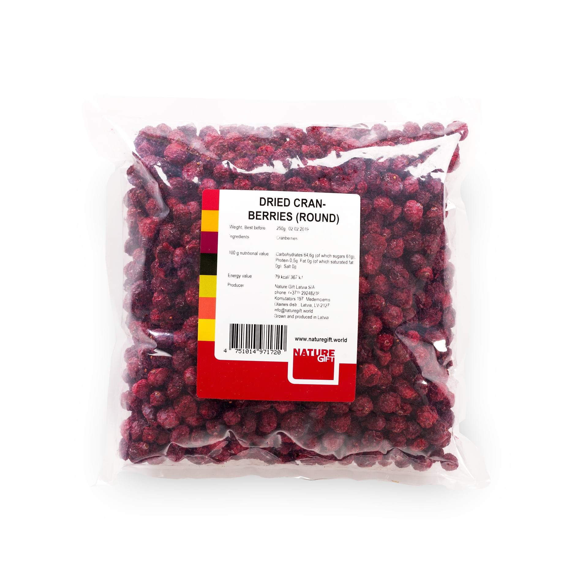 Unsweetened dried cranberries 250g